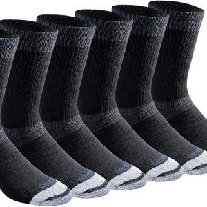 Men's  Moisture Control Max Full Cushion Crew Socks, Available in M-XL (6, 12 Pairs)